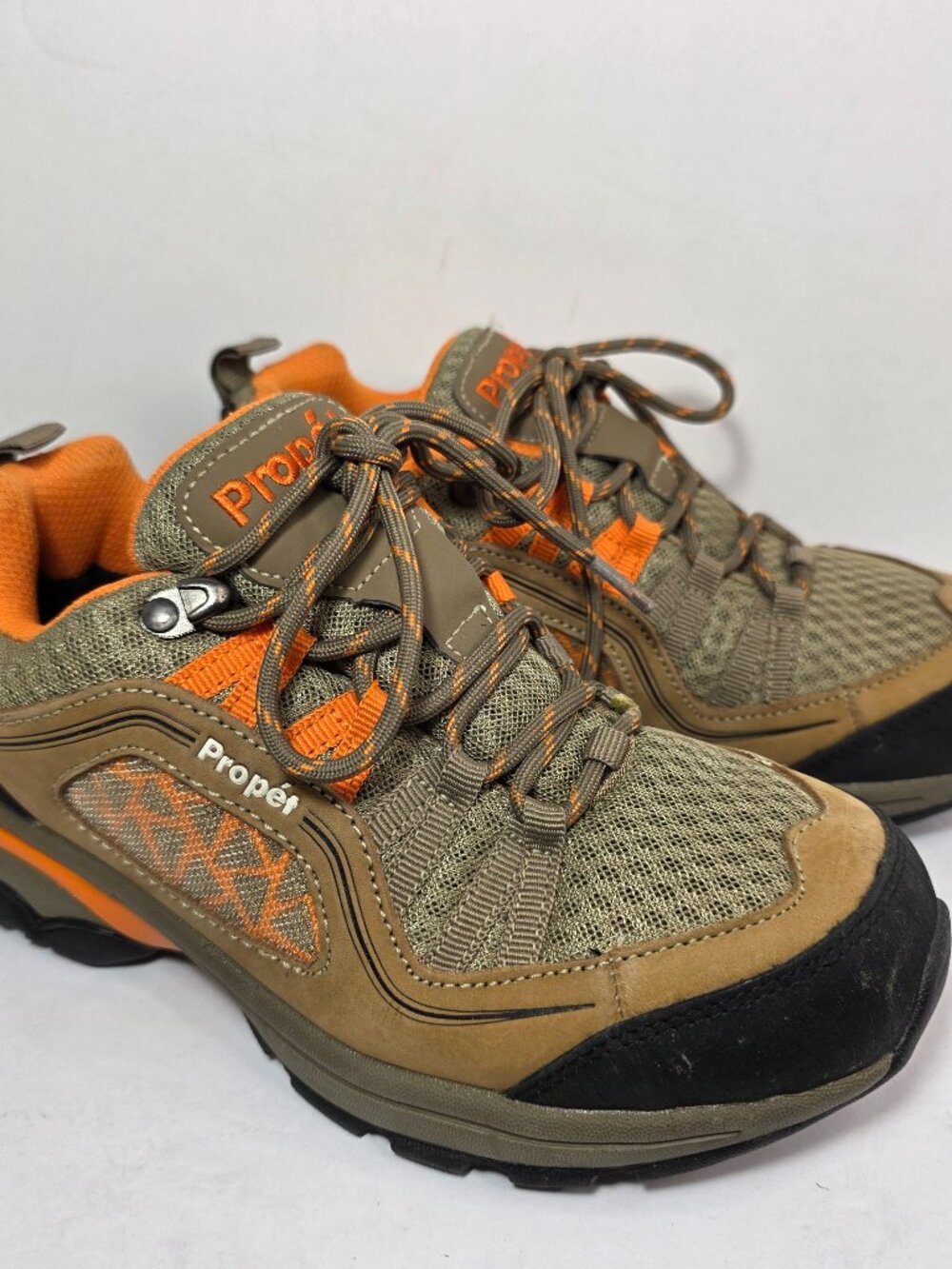 Propet Womens Size 6 Piccolo Hiking Shoe Gunsmoke/Orange WBA012M